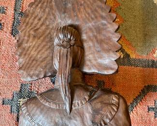 #27A - $80 - Thai Empress Wood14"Hx11"W & smaller one $36