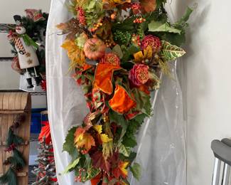 #62 $78	Celebration fall wreath / wall hanging 4'L

