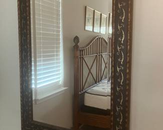 #47 $100	Bamboo frame mirror 32wx33h
