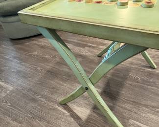 #20 $100 	Rectangular green game table 	
		32x22x28 backgammon on other side 	