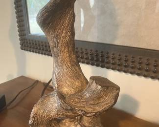 #22 $150 2 Lamps composite driftwood  34hx10w