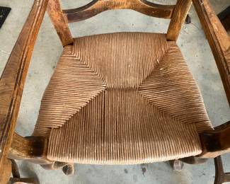 #59 $100	Set of 2 chairs 
#59B $75 	matching armchair	
Woven seats highback 19wx19dx43h