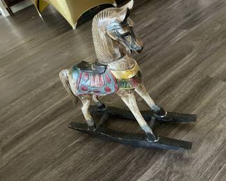 #21B $46	wood rocking horse small one