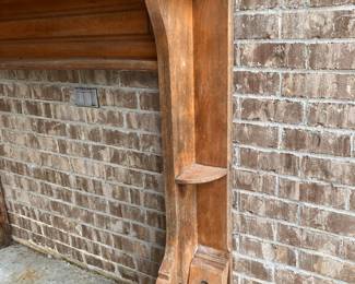 #52 $100	Wood Mantel. 61wx9dx51h