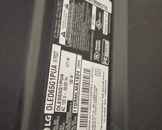 #15 $250	Flat Screen TV 65 in  LG 2021