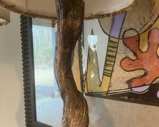 #22 $150 2 Lamps composite driftwood  34hx10w