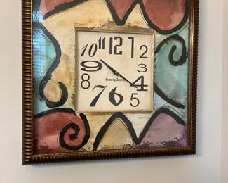#5 $120 Kennedy Clock Signed 22wx22h
