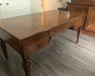 #32 $1,600Marchetti - Italy - Arnica writing desk 	
with inlaid Mother of Pearl 	
Solid wood desk 67wx37dx32h	