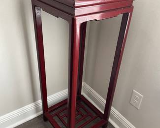 #3 $150 EACH - 2 Asian lacquer wood stand  Table 16wx 16d x42h	