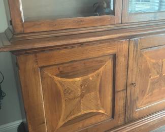 #31 $2,200 Marchetti - Italy - Bookcase/hutch	
2 piece hutch solid wood w/2 glass doors 68wx21dx72h