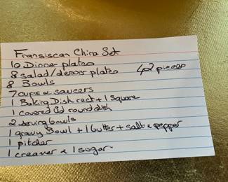 #69 $336 	Franciscan ware October Autumn leaves set 
42 pieces