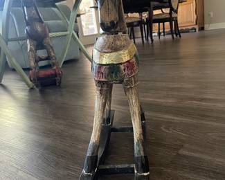 #21B $46	wood rocking horse small one