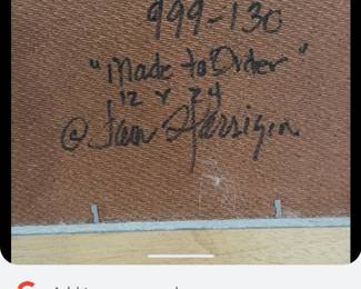#5B $400 - Jann Harrison (Listed living artist from Nashville TN) "Made to Order" 12x24 