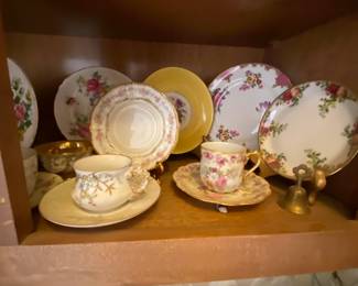 Limoge teacups and plates