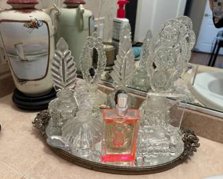 Glass perfume bottles