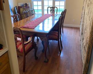 Dining table and 8 chairs