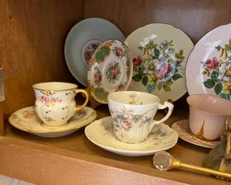 Limoge teacups and plates