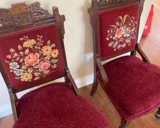 sitting chairs (these have been professionally reupholstered)