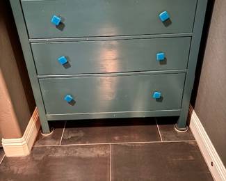 3 Drawer Blue Dresser 