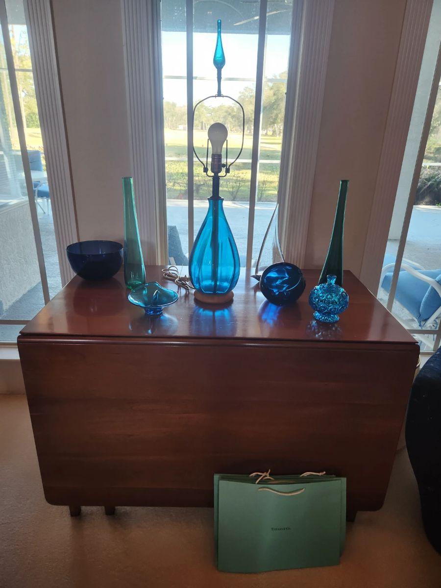 Blenko Genie Bottle Lamp, Art Glass