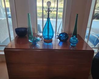 Blenko Genie Bottle Lamp, Art Glass