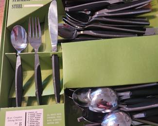 Mid Century Starburst Flatware - 50 pc set