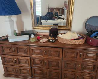 Dresser, scarves, glove box