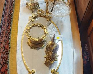 Marble Top Oval Cocktail Table