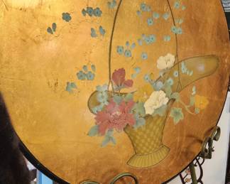 Asian Gold Leaf on Black Laquer Rondel