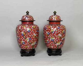 Chinese Cloisonné Covered Jar