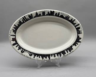 New York city skyline plate