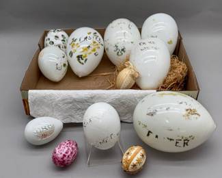 Antique Glass Easter Eggs