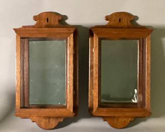 Mahogany Candle Box Sconces