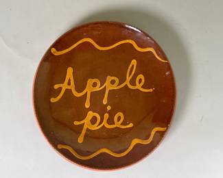 Redware plate, Joan Tatum