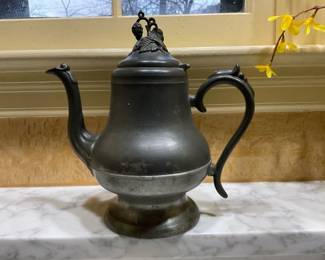 Antique Morey and Ober Pewter Coffee Pot