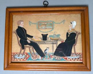 Folk Art Watercolor, Joseph H. Davis