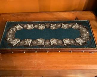 Antique Beaded foot warmer