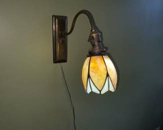 Stained glass sconce