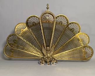 Fireplace Peacock Screen
