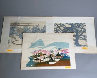 Wood block prints