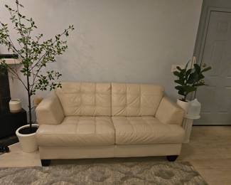 White leather couch $200