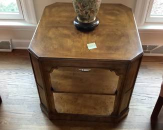 End table with shelf