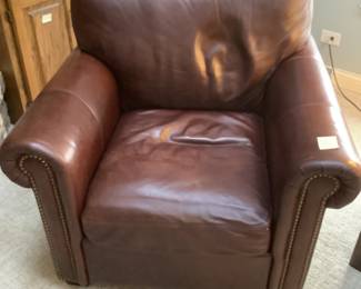 Brown leather chair