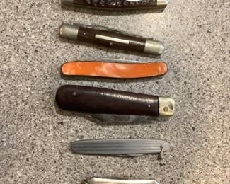 Variety of hand knives….two Case knives