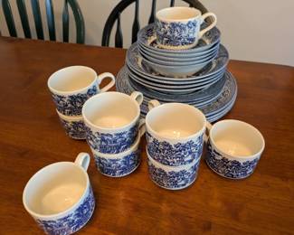 Blue Willow by Churchill china set
