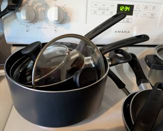 T-Fal set of three saucepans