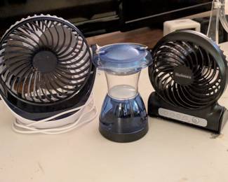 Mini fans & lamp