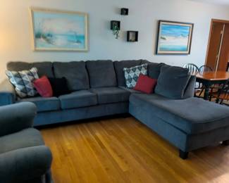 Living room furniture and wall decor