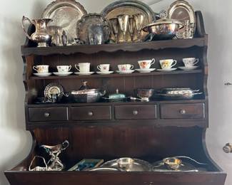 Hutch with Silver Plate