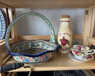 Polish Pottery Basket